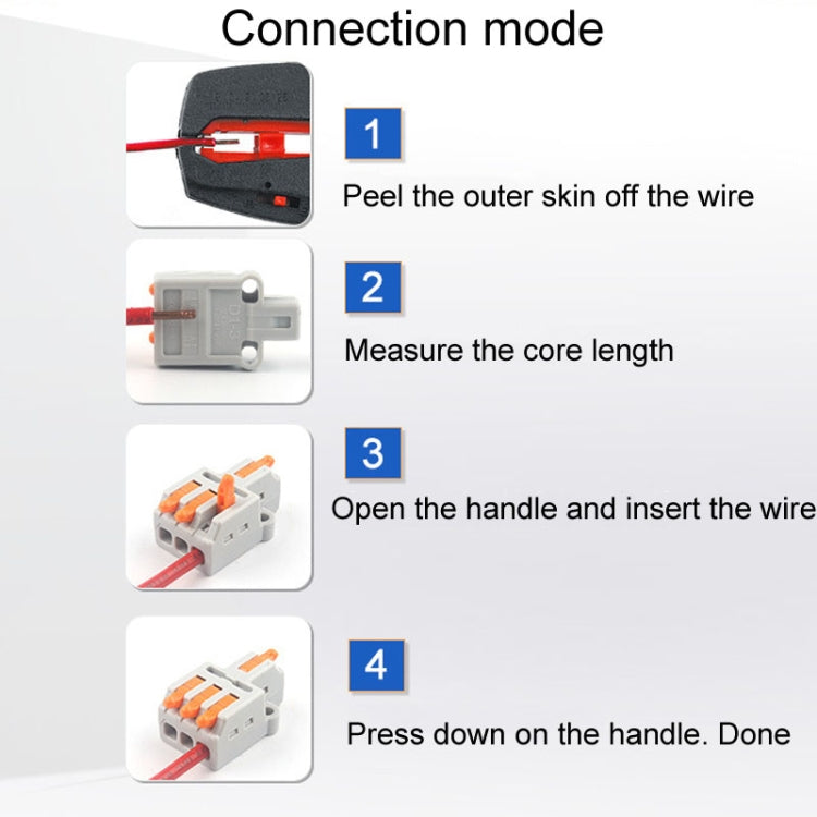 5pcs Push Type Mini Wire Connection Splitter Quick Connect Terminal Block, D1-2, D1-2T, D1-3, D1-3T, D1-4, D1-4T, D1-5, D1-5T