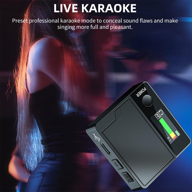 A9 Mobile Phone Computer Live Recording Mini Color Screen Display Sound Card Voice Changer, English, English Set