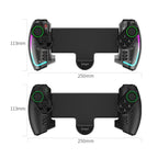 IPEGA Mechanical Gamepad Tablet Cell Phone Stretch Wireless Bluetooth Grip For N-S / P3 / PC / Switch / Android / IOS, Black, With Colorful Light