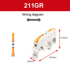 10pcs Guide Rail Type Replacement UK Quick Terminal Block 1 Input 1 Output