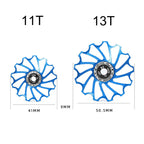 ENLEE Mountain Bicycle Rear Derailleur Guide Wheel Ceramic Bearing Tension Pulley, 11T, 13T