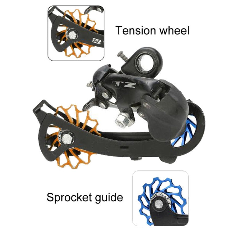 ENLEE Mountain Bicycle Rear Derailleur Guide Wheel Ceramic Bearing Tension Pulley, 11T, 13T