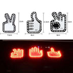 Car Interactive Finger Light Multi-function Warning Anti-rear Collision Light, Thumbs Up, Scissor Hand, OK