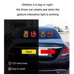 Car Interactive Finger Light Multi-function Warning Anti-rear Collision Light, Thumbs Up, Scissor Hand, OK