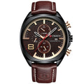 Curren 8324 Six-hand Leather Strap Waterproof Men Watch With Calendar, Black Shell Coffee, Black Shell Khaki, White Shell Black, White Shell White