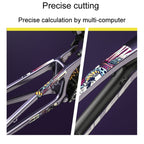 ENLEE E-2210 10pcs /Set Bicycle Jersey Stickers Mountain Bike Frame Protection Adhesive Tape, Transparent, Explosion, Anime, Aurora, Camouflage, Shark, Snake, Stripe, Graffiti, Chinese Style