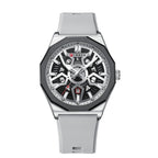 Curren 8437 Casual Men Silicone Strap Quartz Watch with Calendar, White Shell Gray, White Shell Black, Black Shell Green, Rose Blue Blue, Black Shell Black Orange Strap