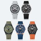 Curren 8437 Casual Men Silicone Strap Quartz Watch with Calendar, White Shell Gray, White Shell Black, Black Shell Green, Rose Blue Blue, Black Shell Black Orange Strap