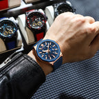 Curren 8437 Casual Men Silicone Strap Quartz Watch with Calendar, White Shell Gray, White Shell Black, Black Shell Green, Rose Blue Blue, Black Shell Black Orange Strap