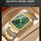 Curren 8457 Business Steel Strap Square Men Quartz Watch, White Shell Black, White Shell Blue, Golden White, Gold Green, Golden Shell Black Surface Black Belt