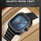 Curren 8460 Casual Steel Strap Square Men Quartz Watch, Black Shell Black, Black Shell Blue, White Shell Black, White Shell White, White Shell Green, White Shell Blue