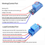 1 Way Relay Module Low Power Trigger Relay Expansion Board, 5V, 12V, 24V