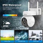 SriHome SH052 Wifi 5MP Wireless PTZ IP AI Auto Tracking Sound&Light Alarm Starlight Color Night Vision Outdoors Surveillance Camera, EU, US, UK, AU