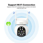 SriHome SH052 Wifi 5MP Wireless PTZ IP AI Auto Tracking Sound&Light Alarm Starlight Color Night Vision Outdoors Surveillance Camera, EU, US, UK, AU