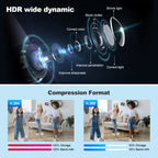 SriHome SH052 Wifi 5MP Wireless PTZ IP AI Auto Tracking Sound&Light Alarm Starlight Color Night Vision Outdoors Surveillance Camera, EU, US, UK, AU
