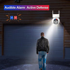 SriHome SH052 Wifi 5MP Wireless PTZ IP AI Auto Tracking Sound&Light Alarm Starlight Color Night Vision Outdoors Surveillance Camera, EU, US, UK, AU