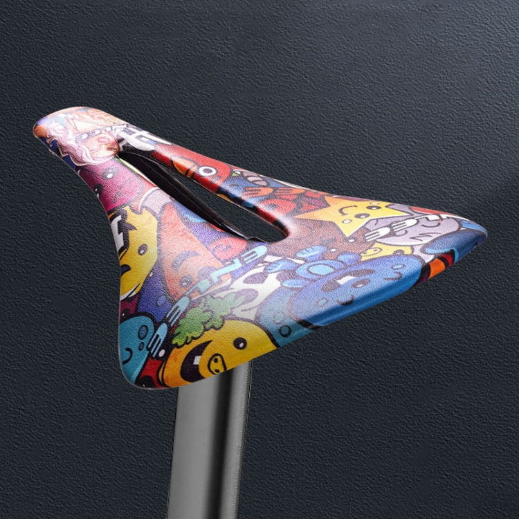 ENLEE E-ZD412 Bicycle Carbon Fiber Cushion Outdoor Riding Mountain Bike Saddle, Explosion, Skull, Camouflage, Devil, Graffiti, Donut