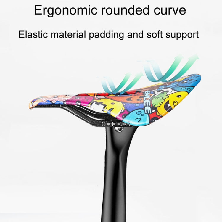 ENLEE E-ZD412 Bicycle Carbon Fiber Cushion Outdoor Riding Mountain Bike Saddle, Explosion, Skull, Camouflage, Devil, Graffiti, Donut