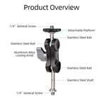 XILETU  TM Series Magic Arm With Dual Ballhead Camera Video Monitor Mount Adapter, TM-2, TM-3, TM-4, TM-5
