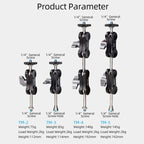 XILETU  TM Series Magic Arm With Dual Ballhead Camera Video Monitor Mount Adapter, TM-2, TM-3, TM-4, TM-5