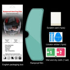 Travel Motorcycle Helmet Rainproof and Anti-fog Film, Paste Inside, Paste Outside, Thick Traceless Glue Inside, Thick Traceless Glue Outside, Extra Large Inside, Extra Large Outside, 3 Generation Inside, 3 Generation Outside
