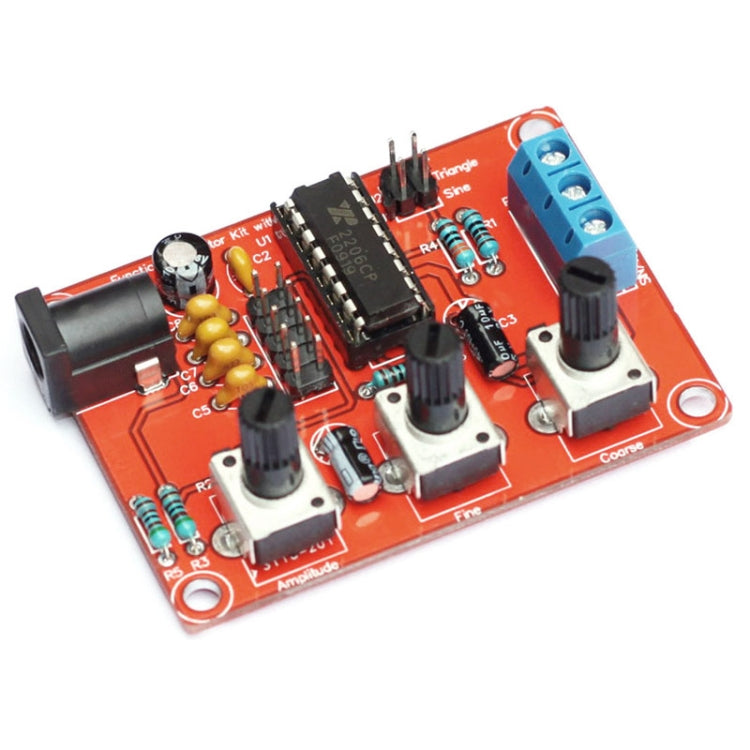XR2206 High Precision Signal Generator DIY Kit Sine Triangle Square Waves 1Hz-1MHz Frequency Range, Parts, Welding
