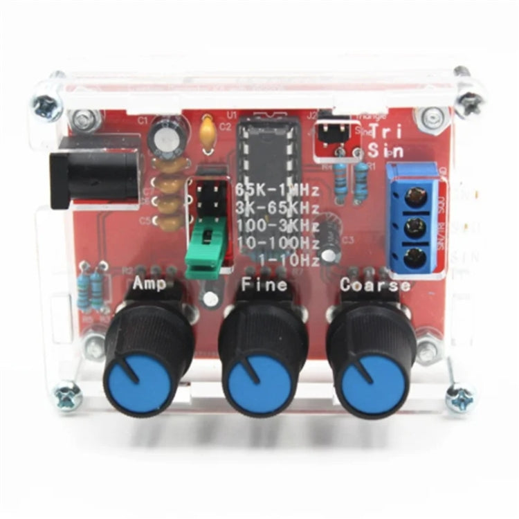 XR2206 High Precision Signal Generator DIY Kit Sine Triangle Square Waves 1Hz-1MHz Frequency Range, Parts, Welding