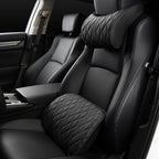 Car Seat Memory Foam Support Cushion, Black Headrest, Coffee Headrest, Black Waist Support, Coffee Waist Support