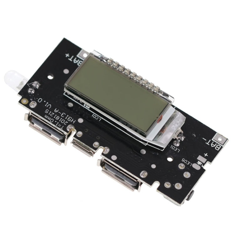 Dual USB18650 Battery Charger Module Mobile Power Boost DIY Li-Ion Battery Digital Display Charging Motherboard, 5V 1A 2.1A Charging Port