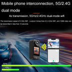 4K/30FPS 5G/2.4G HD Night Video Outdoor Waterproof Riding Record Thumb Camera, Standard Black, Standard White, Battery Black, Battery White