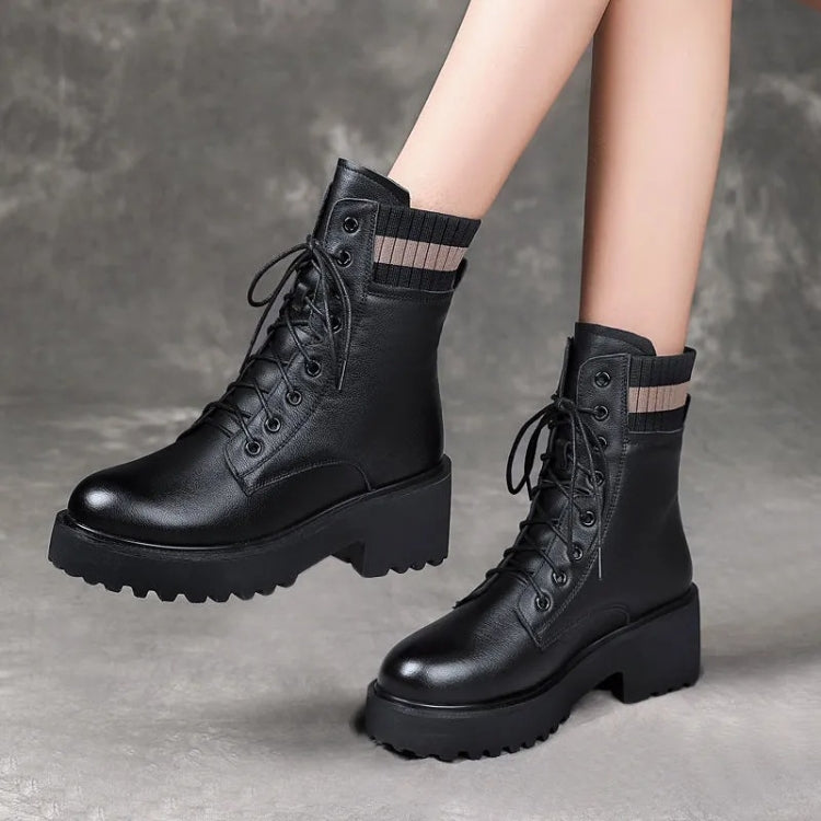 Women Fall And Winter Martin Boots England Style Thick Bottom Short Boots, 35, 36, 37, 38, 39, 40