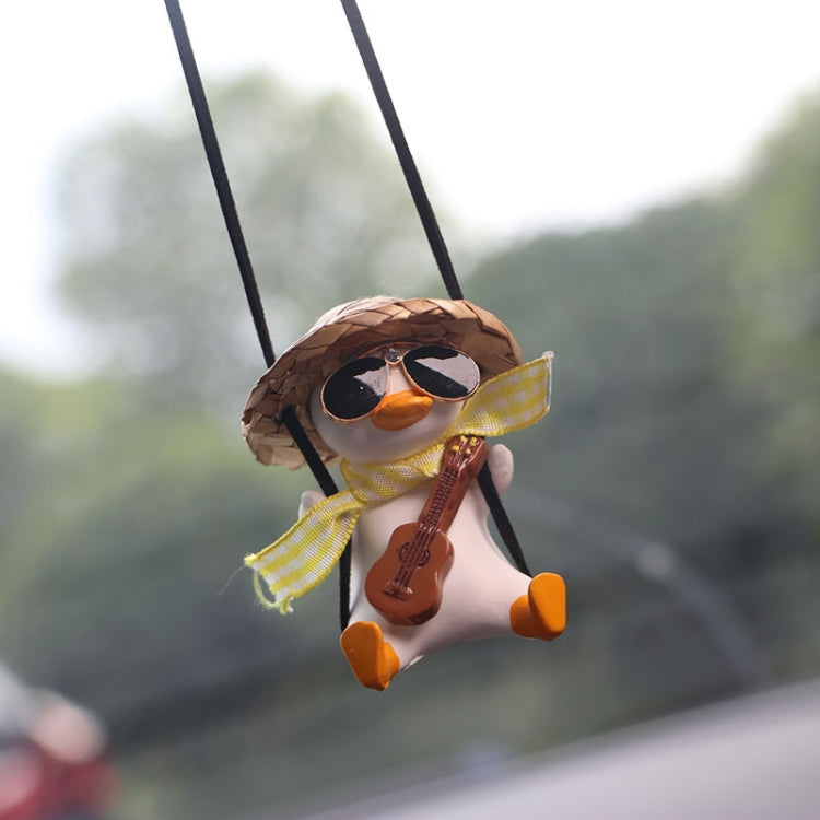 Car Cartoon Duck Rear View Mirror Interior Pendant