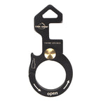 COOL CAMP CF-165 Outdoor Multifunctional Aluminum Buckle Camping Lanyard Hook Phone Holder Bottle Lifter