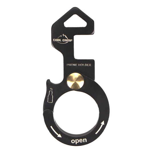 COOL CAMP CF-165 Outdoor Multifunctional Aluminum Buckle Camping Lanyard Hook Phone Holder Bottle Lifter