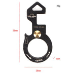 COOL CAMP CF-165 Outdoor Multifunctional Aluminum Buckle Camping Lanyard Hook Phone Holder Bottle Lifter