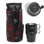 COOL CAMP CF-519 Outdoor Camping 304 Stainless Steel Coffee Cup Thermal Insulation Anti-Scald Double Vacuum Mugs, 4 In 1 Set