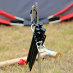 COOLCAMP CF-A207 Outdoor Camping Tent Peg Organizer Portable Stainless Steel Camping Peg Shelf, 28x105mm