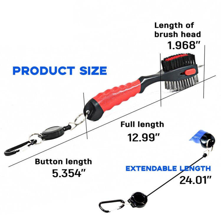 Retractable Golf Club Cleaning Brush Groove Cleaner Golf Accessories