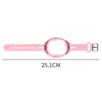 For Tamagotchi UNI (2023) Pet Game Machine Silicone Integrated Watch Strap Protective Case, Transparent Blue, Transparent, Transparent Pink