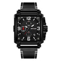 SANDA 5304 Quartz Men Watch Three Eyes Six Stitches Simple Calendar Waterproof Waist Watch