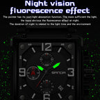 SANDA 5304 Quartz Men Watch Three Eyes Six Stitches Simple Calendar Waterproof Waist Watch