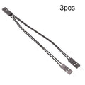 3pcs DuPont Terminal Wire DuPont 2.54 Connection Cable 2Pin 1 To 2 Wire One Female To Two Males, 10cm