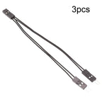3pcs DuPont Terminal Wire DuPont 2.54 Connection Cable 2Pin 1 To 2 Wire One Female To Two Males, 10cm