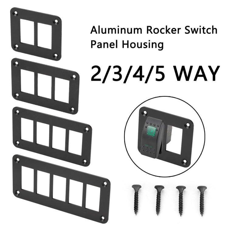 Road Aluminum Rocker Switch Panel Housing Bracket for Narva Type Boats Automotive Switch Parts, 2 Holes, 3 Holes, 4 Holes, 5 Holes