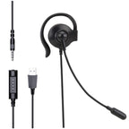 SOYTO SY227 Single-side Operator Ear Hook Headset Corded Computer Headset, Separation USB Wire Control