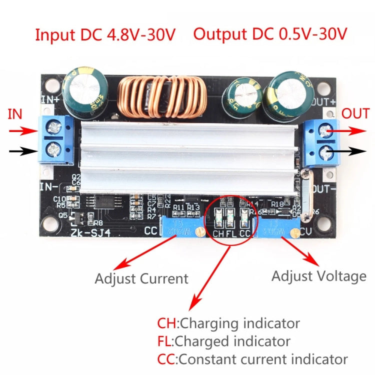 Adjustable Voltage Solar Charging Module Auto Power On Voltage Regulator Accessory, ZK-SJ4