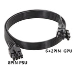 For Corsair 18AWG Flat Cable Power Module Cable Graphics Card Module Cable 8Pin To 8Pin 6+2, 50cm For Corsair, 60cm For Corsair