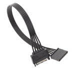 Power Supply SATA 15Pin Male And Female Extension Cable Durable Hard Disk Drive Power Connection Cables, 30cm 15Pin, 60cm 15Pin
