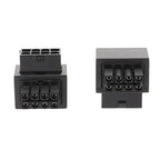 Motherboard CPU 8Pin Power Steering Connector Interface Steering Header 90 Degree Adaptor, Positive Bend A Type, Reverse Curve B Type
