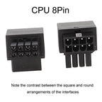 Motherboard CPU 8Pin Power Steering Connector Interface Steering Header 90 Degree Adaptor, Positive Bend A Type, Reverse Curve B Type